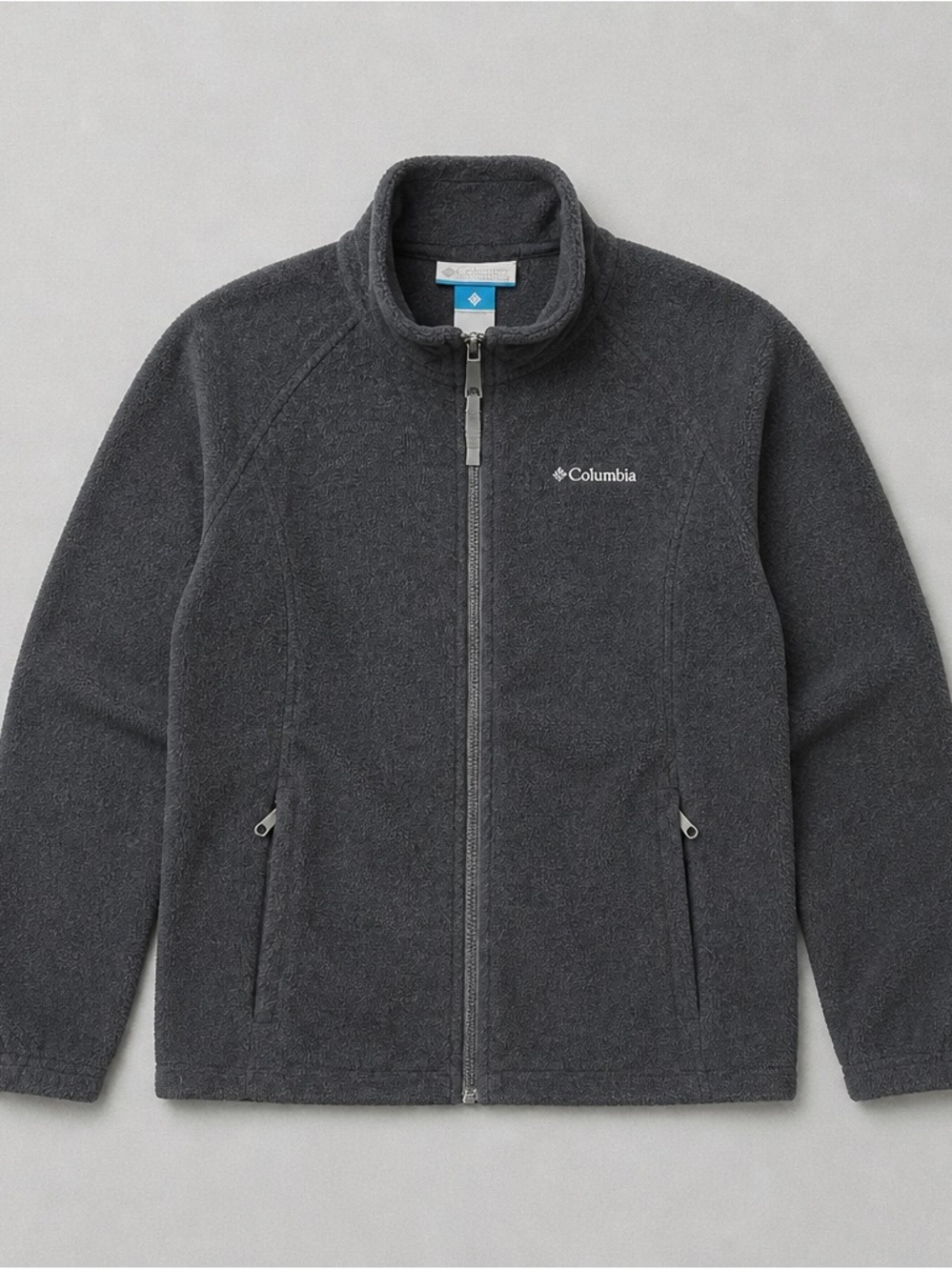 Columbia Kids Charcoal Full‑Zip Fleece Jacket